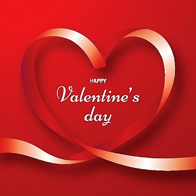 EPS 해외이미지 기념일 리본 일러스트 발렌타인데이 사랑 사람없음 하트 축하 해외202004 해외일러스트 모양 감정 컨셉 데이이벤트 이벤트 파일형식 벡터