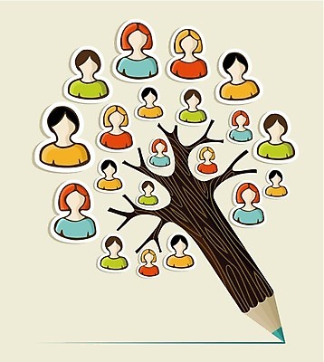 EPS 해외이미지 나무 식물 여자 교육 남자 스티커 일러스트 교실 수업 사람 사람없음 초록색 연필 픽셀 해외202004 해외일러스트 컬러 학교 학용품 필기구 파일형식 벡터