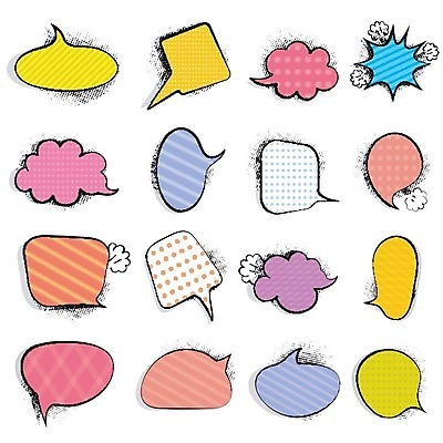 EPS 해외이미지 말풍선 일러스트 사람없음 컬러풀 물방울무늬 줄무늬 만화 팝아트 코믹 카툰스타일 해외202004 해외일러스트 컬러 무늬 그림 파일형식 벡터