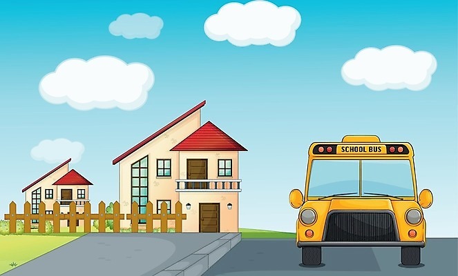 EPS 해외이미지 어린이교육 어린이 여행 일러스트 학교 자연 하늘 거리 건물 울타리 유치원 나누기 교외 해외202004 해외일러스트 건축물 교육 사람 담장 수학 생태계 사칙연산 파일형식 벡터