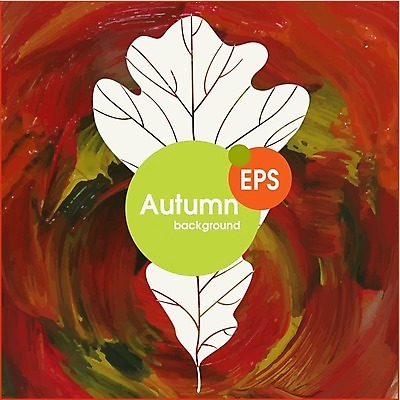 EPS 해외이미지 식물 백그라운드 잎 일러스트 자연 수채화 사람없음 빨간색 초록색 갈색 가을 기름 해외202004 해외일러스트 계절 음식 컬러 생태계 파일형식 벡터