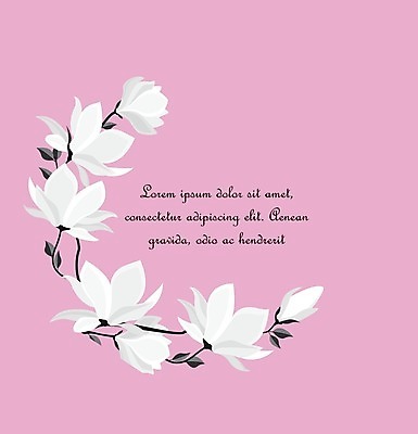 EPS 해외이미지 꽃 일러스트 프레임 사람없음 봄 낭만 나뭇가지 목련 꽃프레임 프레임일러스트 국경 해외202004 해외일러스트 나무 식물 계절 컨셉 파일형식 벡터