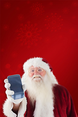 포토 JPG 해외이미지 노년 남자 크리스마스 한명 들기 상반신 앞모습 빨간색 스마트폰 산타클로스 보여주기 노인남자한명만 해외202004 해외포토 1 기념일 뷰포인트 컬러 모션 사람 성인 핸드폰 스마트기기 남자한명만 노인남자만 파일형식