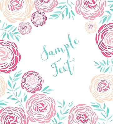 EPS 해외이미지 식물 꽃 백그라운드 잎 일러스트 프레임 사람없음 야외 보라색 화환 낭만 꽃프레임 작약 프레임일러스트 해외202004 해외일러스트 컬러 컨셉 파일형식 벡터