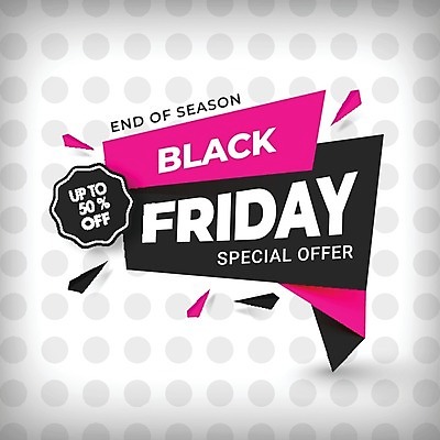 EPS 해외이미지 배너 리본 일러스트 이벤트 타이포그라피 사람없음 쇼핑 세일 검은색 물방울무늬 흰색 블랙프라이데이 해외202004 해외일러스트 문자 컬러 무늬 데이이벤트 파일형식 벡터