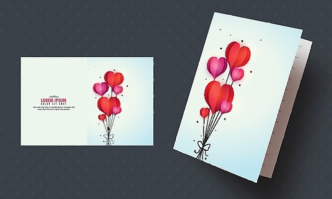 EPS 해외이미지 꽃 프로포즈 일러스트 관계 발렌타인데이 사랑 낭만 하트 날짜 초대 제안 해외202004 해외일러스트 모양 식물 감정 컨셉 데이이벤트 파일형식 벡터