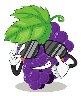 EPS 해외이미지 클립아트 열매 행복 일러스트 포도 사람없음 선글라스 보라색 음식캐릭터 해외202004 해외일러스트 일러캐릭터 식물 캐릭터 감정 안경 음식 컬러 과일 파일형식 벡터