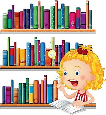 EPS 해외이미지 여자 어린이교육 어린이 백그라운드 생각 일러스트 학교 아이디어 사람 책 독서 도서관 과제 해외202004 해외일러스트 교육 컨셉 파일형식 벡터