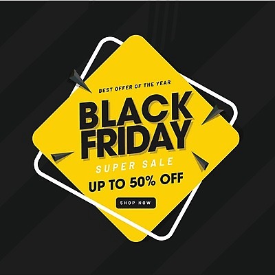 EPS 해외이미지 배너 일러스트 이벤트 타이포그라피 사람없음 쇼핑 노란색 세일 검은색 블랙프라이데이 해외202004 해외일러스트 문자 컬러 데이이벤트 파일형식 벡터