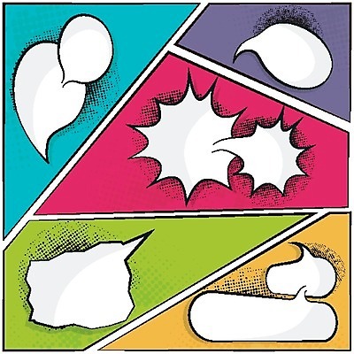 EPS 해외이미지 말풍선 일러스트 사람없음 컬러풀 만화 팝아트 코믹 카툰스타일 해외202004 해외일러스트 컬러 그림 파일형식 벡터