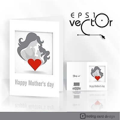 EPS 해외이미지 여자 행복 어린이 일러스트 가족 사랑 성인 두명 하트 축하 아기 엽서 여자만 어머니의날 해외202004 해외일러스트 모양 기념일 감정 컨셉 관계 사람 편지 미국문화 파일형식 벡터