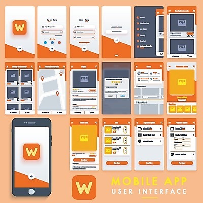 EPS 해외이미지 템플릿 음식 일러스트 비즈니스 호텔 모바일 사람없음 스마트폰 스크린 식당 정보 플랫 어플리케이션 검색 페이지 순위 온라인 주소 네비게이션 전자상거래 UI 구독 마케팅 소프트웨어 웹디자인 인터페이스 터치스크린 목업 와이어프레임 해외202004 해외일러스트 숙소 핸드폰 스마트기기 상점 파일형식 벡터