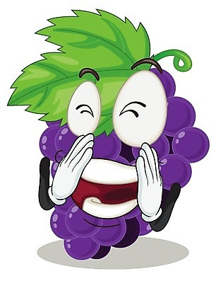 EPS 해외이미지 클립아트 열매 행복 일러스트 포도 디저트 웃음 사람없음 보라색 음식캐릭터 해외202004 해외일러스트 일러캐릭터 식물 캐릭터 감정 음식 컬러 과일 표정 파일형식 벡터