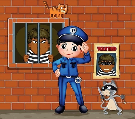 EPS 해외이미지 클립아트 동물 모자 남자 벽 유니폼 일러스트 벽돌 경비 사람 소년 그래픽 반려동물 고양이 분노 잡기 바 범죄 경찰 만화 종업원 교도소 감옥 수갑 서비스 그림 보안 장면 일반 수배 장교 죄수 철강 해외202004 해외일러스트 직업 잡화 옷 감정 어린이 포유류 모션 안전 보호 파일형식 벡터