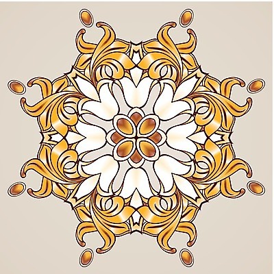 EPS 해외이미지 디자인 꽃 백그라운드 잎 꽃무늬 패턴 곡선 일러스트 추상 사람없음 장식 갈색 노란색 희망 흰색 화려 우아함 묘사 공상 대칭 아라베스크 엘리먼트 스타일 해외202004 해외일러스트 식물 감정 선 컬러 컨셉 무늬 파일형식 벡터