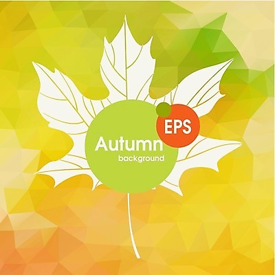 EPS 해외이미지 식물 백그라운드 단풍 잎 일러스트 자연 수채화 사람없음 초록색 노란색 가을 해외202004 해외일러스트 계절 컬러 생태계 파일형식 벡터