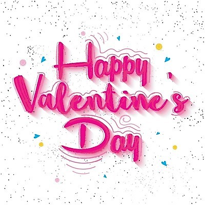 EPS 해외이미지 분홍색 일러스트 발렌타인데이 사랑 타이포그라피 사람없음 하트 축하 해외202004 해외일러스트 모양 문자 감정 컬러 컨셉 데이이벤트 파일형식 벡터