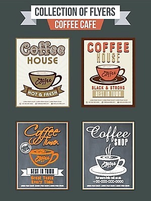EPS 해외이미지 배너 커피 음료 일러스트 사람없음 컵 세트 파티 상점 식당 카페 머그컵 잡지 메뉴 카푸치노 카페테리아 에스프레소 라떼 목록 카페인 해외202004 해외일러스트 식기 이벤트 간행물 파일형식 벡터