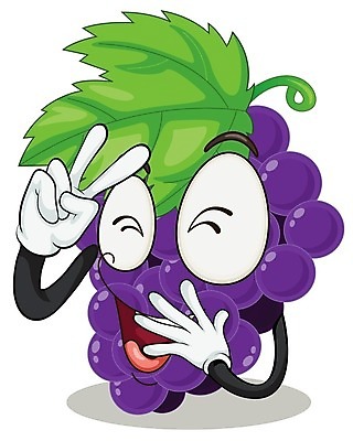 EPS 해외이미지 클립아트 행복 일러스트 포도 사람없음 보라색 음식캐릭터 해외202004 해외일러스트 일러캐릭터 캐릭터 감정 음식 컬러 과일 파일형식 벡터