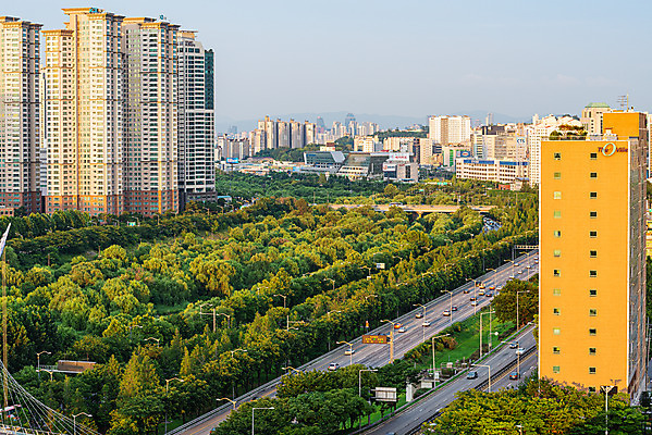 포토 JPG 주간 아파트 서울 한국 풍경 사람없음 야외 건물 도시풍경 도시 국내여행 생태공원 여의도 푸른숲 전경 국내포토 자연요소 건축물 공원 아시아 여행 주택 숲 파일형식 탑뷰