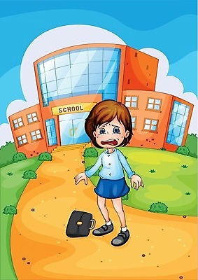 EPS 해외이미지 학생 드레스 어린이교육 감정 어린이 가방 일러스트 창문 학교 하늘 벽돌 사람 건물 외침 고통 슬픔 표현 상처 울음 눈물 대학교 고체 비명 해외202004 해외일러스트 건축물 잡화 옷 교육 표정 소리 파일형식 벡터