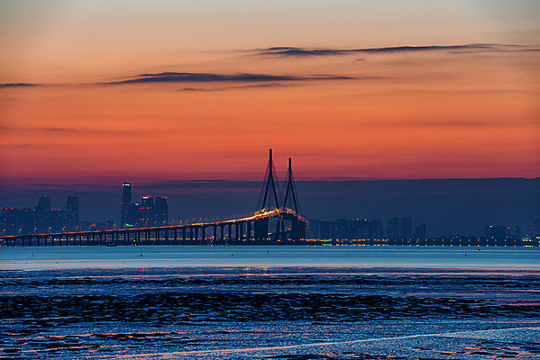 포토 JPG 바다 야경 하늘 한국 사람없음 야외 도시풍경 도시 인천 국내여행 인천대교 가교 전경 국내포토 건축물 아시아 여행 풍경 다리_건축물 야간 파일형식 탑뷰 풍경_경치