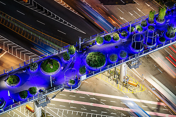 포토 JPG 야경 서울 한국 사람없음 야외 도시풍경 도시 고가도로 국내여행 궤적 서울역 중구 전경 서울로7017 국내포토 아시아 여행 풍경 고속도로 보행로 야간 전철역 파일형식 탑뷰 풍경_경치