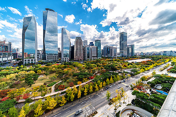 포토 JPG 주간 구름 단풍 하늘 서울 한국 풍경 빌딩 사람없음 야외 도시풍경 가을 도시 스카이라인 국내여행 여의도 여의도공원 전경 국내포토 자연요소 계절 공원 아시아 여행 잎 건물 파일형식 탑뷰