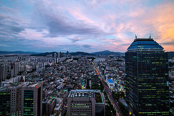 포토 JPG 구름 야경 하늘 서울 한국 빌딩 사람없음 야외 건물 도시풍경 도시 강남 국내여행 전경 국내포토 자연요소 건축물 아시아 여행 풍경 야간 파일형식 탑뷰 풍경_경치