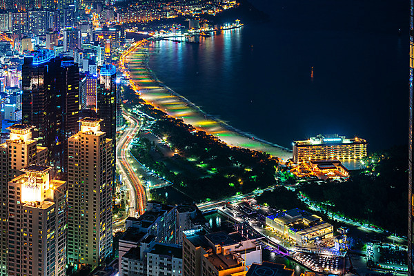 포토 JPG 야경 한국 빌딩 사람없음 야외 건물 빛 도시풍경 부산 국내여행 해운대 전경 국내포토 건축물 아시아 여행 풍경 도시 야간 파일형식 탑뷰 풍경_경치
