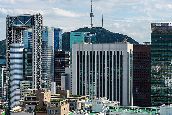 포토 JPG 주간 구름 하늘 서울 한국 풍경 빌딩 사람없음 야외 도시풍경 남산타워 국내여행 종로 전경 국내포토 자연요소 아시아 여행 건물 도시 남산 파일형식 탑뷰