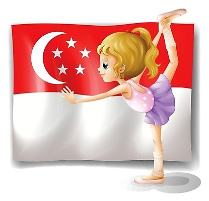 EPS 해외이미지 클립아트 여자 별 백그라운드 일러스트 사람 그래픽 빨간색 댄서 달 흰색 깃발 춤 모서리 가장자리 만화 심볼 사인 그림 체조선수 체조 직사각형 싱가폴 고립 전국 해외202004 해외일러스트 자연요소 도형 직업 아시아 컬러 문화예술 운동선수 운동 둘레 파일형식 벡터