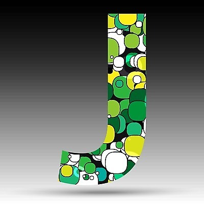 EPS 해외이미지 알파벳 일러스트 텍스트 대문자 사람없음 그래픽 초록색 물방울무늬 J 해외202004 해외일러스트 영어 컬러 무늬 파일형식 벡터