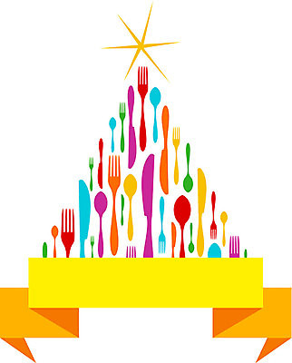 EPS 해외이미지 별 리본 포크 일러스트 사람없음 크리스마스트리 숟가락 나이프 해외202004 해외일러스트 자연요소 식기 크리스마스 수저 칼 파일형식 벡터