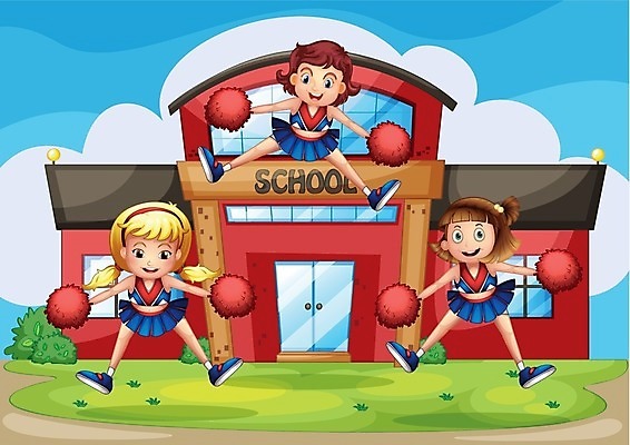 EPS 해외이미지 식물 학생 여자 어린이교육 어린이 신발 일러스트 학교 자연 하늘 건물 치마 댄서 건배 해외202004 해외일러스트 직업 건축물 교육 하의 사람 생태계 파일형식 벡터