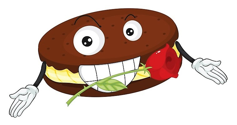 EPS 해외이미지 클립아트 행복 일러스트 디저트 사람없음 장미 음식캐릭터 해외202004 해외일러스트 일러캐릭터 캐릭터 꽃 감정 음식 파일형식 벡터