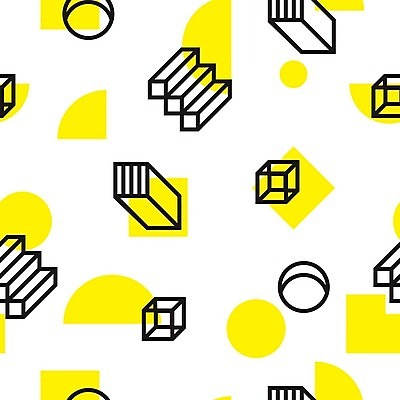 EPS 해외이미지 모양 디자인 선 백그라운드 패턴 일러스트 추상 사람없음 그래픽 노란색 검은색 원형 플랫 기하학 팝 스타일 멤피스디자인 해외202004 해외일러스트 도형 컬러 무늬 파일형식 벡터