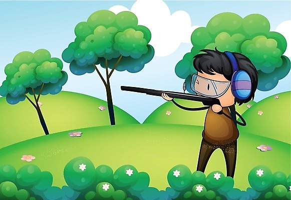 EPS 해외이미지 나무 식물 구름 남자 꽃 분홍색 잎 일러스트 하늘 고글 안전 사람 풍경 소년 야외 그래픽 초록색 파란색 갈색 총 흰색 나뭇가지 목표 발사 폭발물 언덕 그림 사냥 조준 사냥꾼 사수 총알 해외202004 해외일러스트 자연요소 직업 무기 어린이 컬러 컨셉 파일형식 벡터