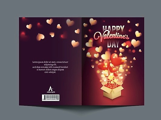 EPS 해외이미지 일러스트 발렌타인데이 사랑 사람없음 상자 보라색 하트 해외202004 해외일러스트 모양 감정 컬러 데이이벤트 파일형식 벡터