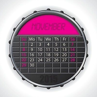 EPS 해외이미지 계절 분홍색 일러스트 비즈니스 새로움 새해 기술 그림자 컬러풀 사무실 금속 디지털 다이어리 달력 반지 시간 원형 일주일 날짜 잡지 계획표 11월 연도 약속 전자 2015년 월 게이지 정확 해외202004 해외일러스트 도형 컬러 컨셉 장신구 재질 간행물 사무용품 계획 파일형식 벡터