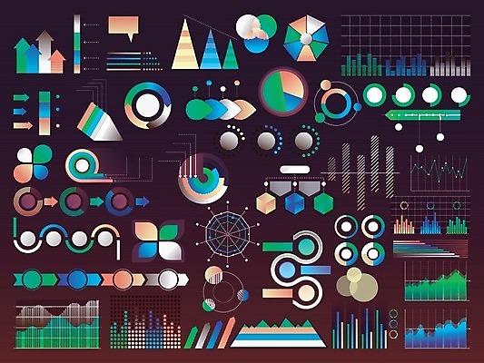 EPS 해외이미지 일러스트 그래프 사람없음 디지털 인포그래픽 사이버 UI 엘리먼트 해외202004 SF 해외일러스트 파일형식 벡터