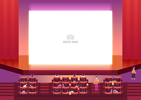 커플 여자 남자 데이트 일러스트 프레임 사랑 여러명 빨간색 스크린 기댐 무대 영화관 극장 팝콘 프레임일러스트 국내일러스트 AI파일 감정 컬러 다수 관계 모션 사람 파일형식 벡터