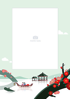커플 여자 남자 데이트 일러스트 프레임 사랑 두명 초록색 연못 나룻배 정자 동백 꽃놀이 프레임일러스트 국내일러스트 AI파일 건축물 꽃 감정 컬러 배_교통 관계 사람 축제 파일형식 벡터