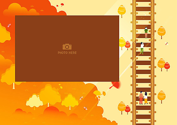 커플 여자 남자 단풍 낙엽 데이트 일러스트 프레임 사랑 여러명 주황색 기찻길 가을 단풍놀이 프레임일러스트 국내일러스트 AI파일 계절 감정 컬러 다수 잎 관계 사람 소풍 파일형식 벡터