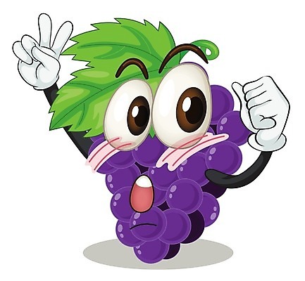 EPS 해외이미지 클립아트 행복 일러스트 포도 미소 사람없음 보라색 음식캐릭터 해외202004 해외일러스트 일러캐릭터 캐릭터 감정 음식 컬러 과일 표정 파일형식 벡터
