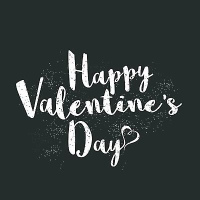 EPS 해외이미지 일러스트 발렌타인데이 사랑 타이포그라피 사람없음 검은색 하트 해외202004 해외일러스트 모양 문자 감정 컬러 데이이벤트 파일형식 벡터