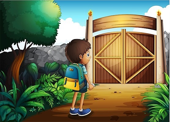 EPS 해외이미지 식물 구름 학생 남자 어린이 남학생 벽 잎 가방 일러스트 배낭 학교 하늘 벽돌 사람 소년 목재 그래픽 초록색 파란색 울타리 갈색 흙 바위 흰색 나뭇가지 잡초 바리케이드 만화 땅 그림 대문 뒤뜰 땅바닥 콘크리트 해외202004 해외일러스트 자연요소 나무 잡화 교육 컬러 재료 바닥 담장 문 돌_바위 파일형식 벡터