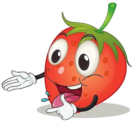 EPS 해외이미지 클립아트 행복 일러스트 딸기 사람없음 빨간색 음식캐릭터 해외202004 해외일러스트 일러캐릭터 캐릭터 감정 음식 컬러 과일 파일형식 벡터