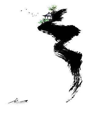 PSD 남자 고건축 일러스트 캘리그라피 붓터치 한명 풍경 계곡 나룻배 뱃사공 언덕 정자 번짐 새떼 나그네 남자한명만 국내일러스트 1 건축물 배_교통 조류 사람 그네 남자만 파일형식 효과