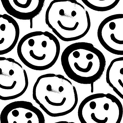 EPS 해외이미지 행복 백그라운드 패턴 일러스트 미술 웃음 사람없음 페인트 기쁨 흐름 표현 낙서 그래피티 이모티콘 해외202004 해외일러스트 감정 컨셉 무늬 문화예술 표정 그림 파일형식 벡터